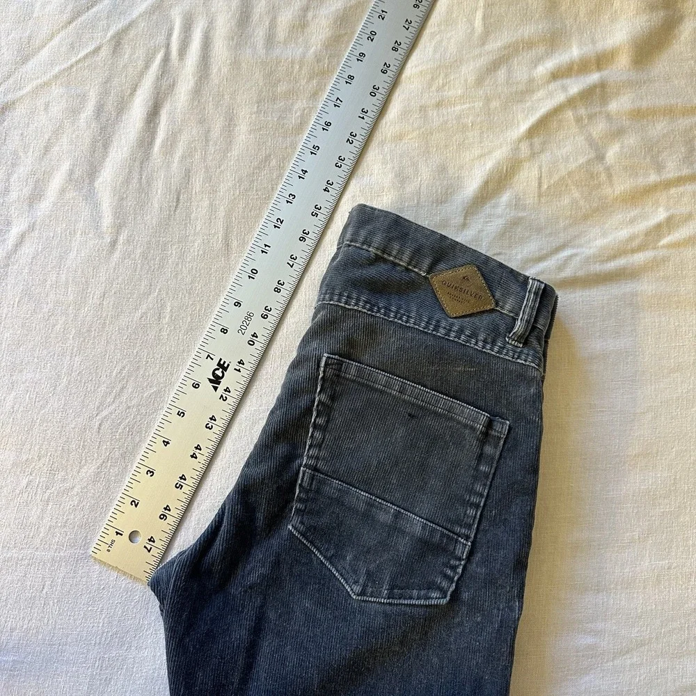 Quicksilver Pants Men's Kracker Corduroy Jeans Straight Tapered Blue Gray‎ 29x31